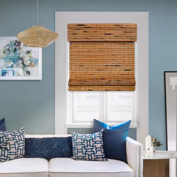 40" Cordless Bamboo Roman Shades